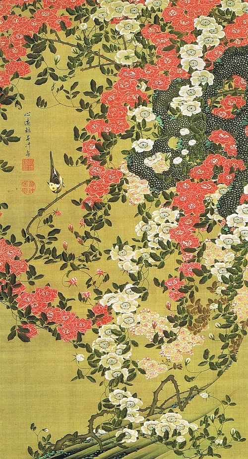 薔薇小禽図(ばらしょうきんず)