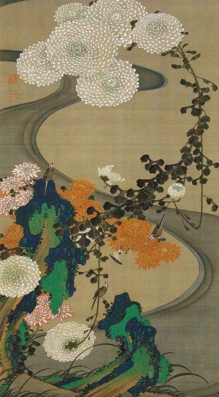 菊花流水図(きっか りゅうすいず)