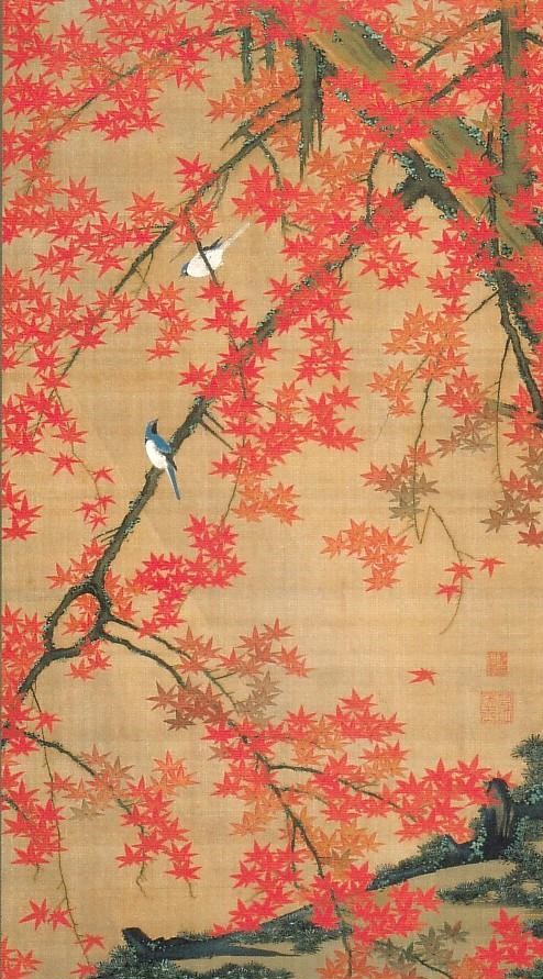紅葉小禽図(こうようしょうきんず)